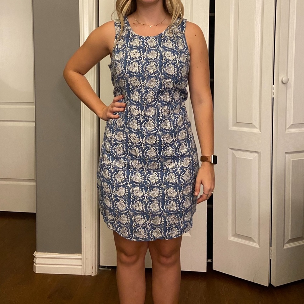 Blue floral dress